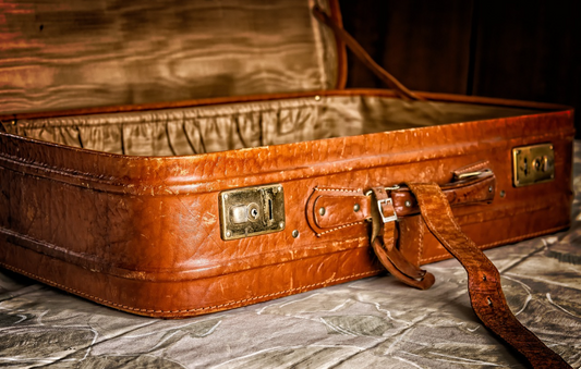 vintage leather briefcase